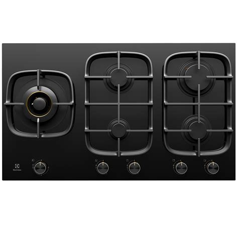 electrolux 90cm ceramic black glass gas cooktop